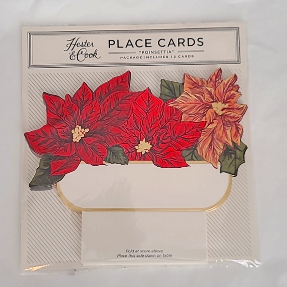 Hester & Cook Poinsettia Place Cards